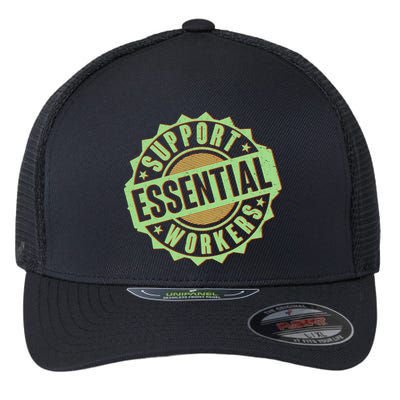 Support Essential Workers Flexfit Unipanel Trucker Cap