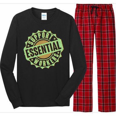 Support Essential Workers Long Sleeve Pajama Set