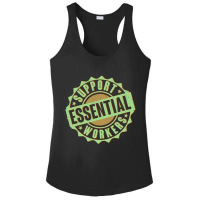 Support Essential Workers Ladies PosiCharge Competitor Racerback Tank