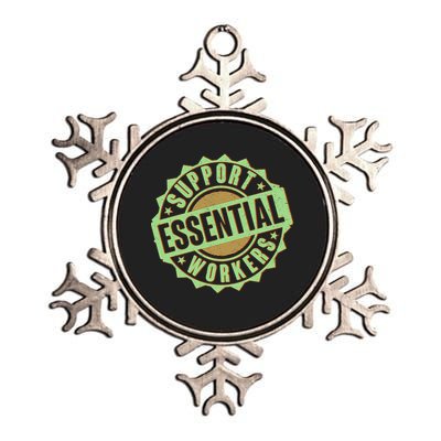Support Essential Workers Metallic Star Ornament