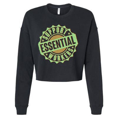 Support Essential Workers Cropped Pullover Crew