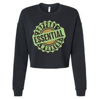 Support Essential Workers Cropped Pullover Crew