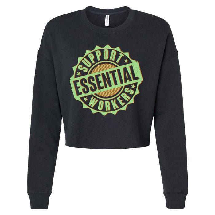 Support Essential Workers Cropped Pullover Crew