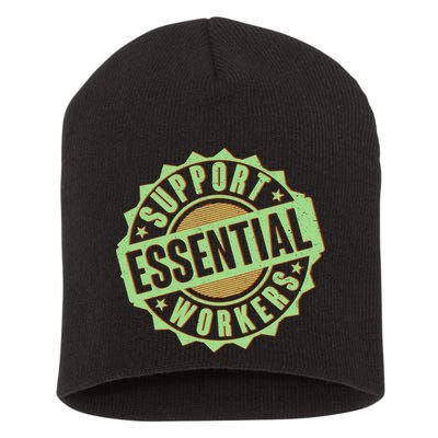 Support Essential Workers Short Acrylic Beanie