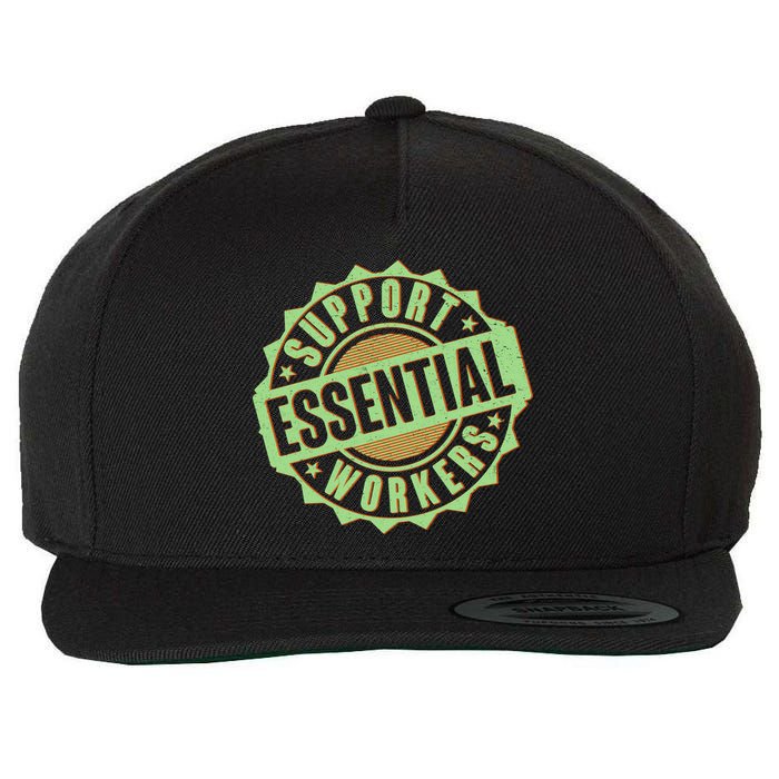 Support Essential Workers Wool Snapback Cap