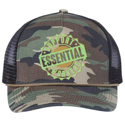 Support Essential Workers Retro Rope Trucker Hat Cap