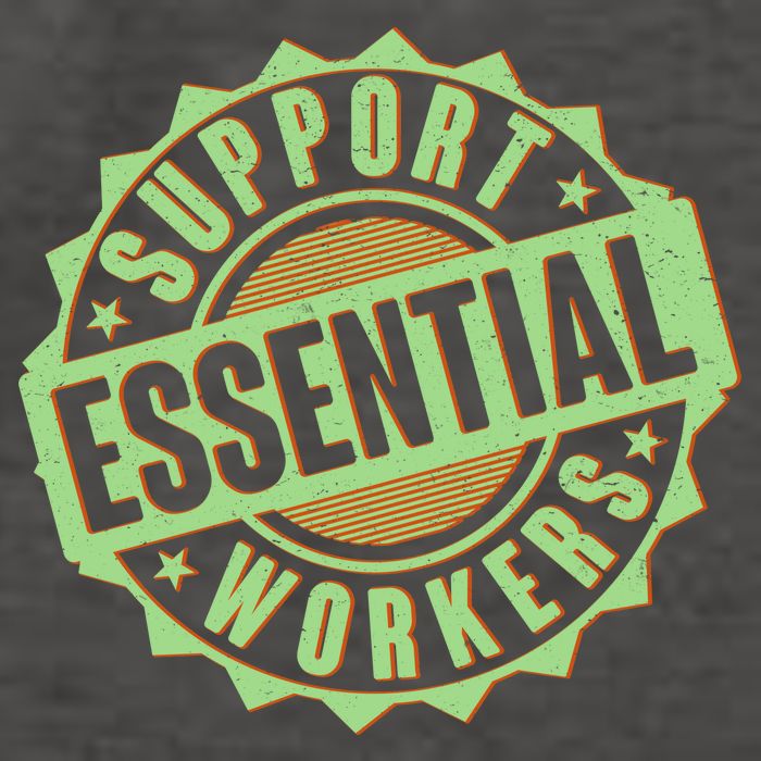 Support Essential Workers Vector Backpack
