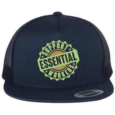 Support Essential Workers Flat Bill Trucker Hat