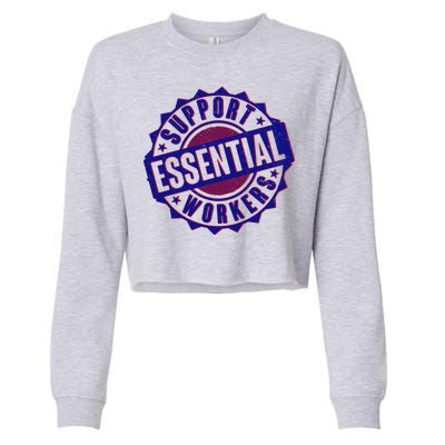 Support Essential Workers Cropped Pullover Crew