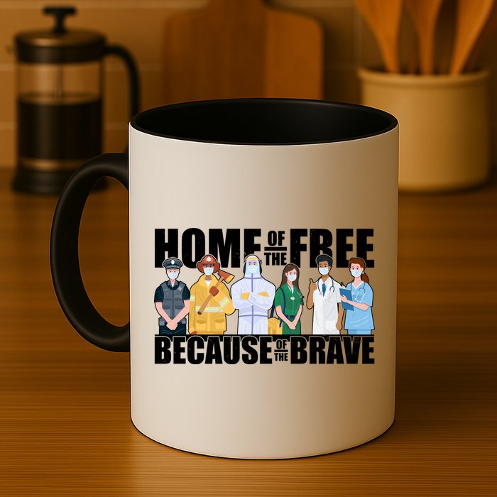 Support Frontline Workers Home Of The Free Mug