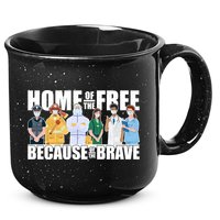 Support Frontline Workers Home Of The Free 15oz Campfire Ceramic Mug