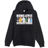 Support Frontline Workers Home Of The Free Premium Pullover Hoodie