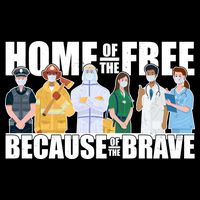 Support Frontline Workers Home Of The Free Wool Snapback Cap