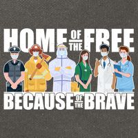 Support Frontline Workers Home Of The Free Cotton Canvas Backpack