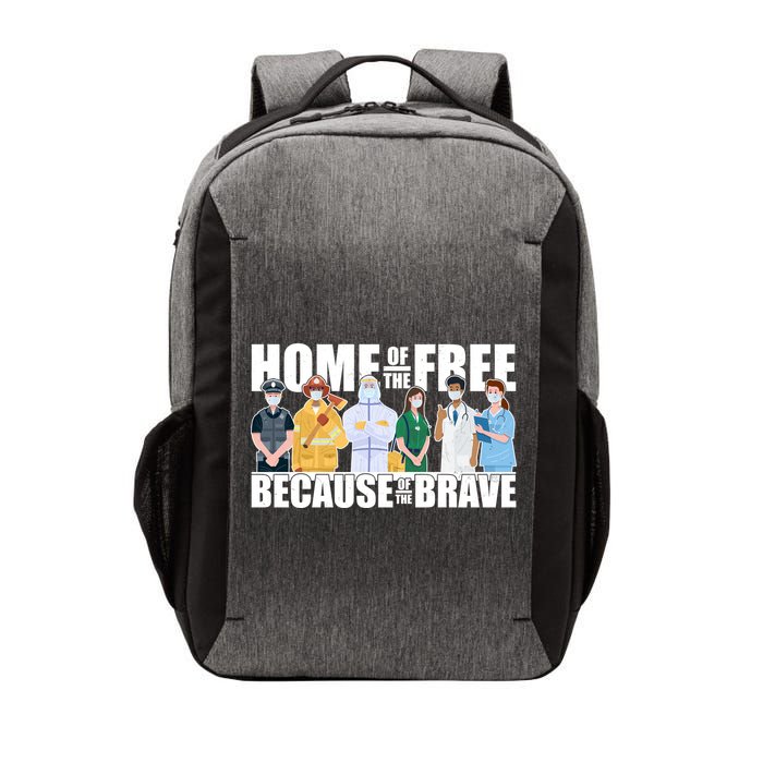 Support Frontline Workers Home Of The Free Vector Backpack