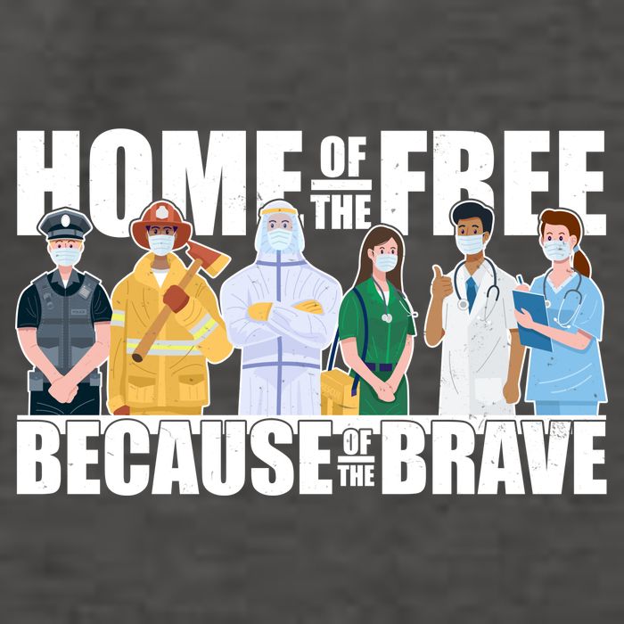 Support Frontline Workers Home Of The Free Vector Backpack