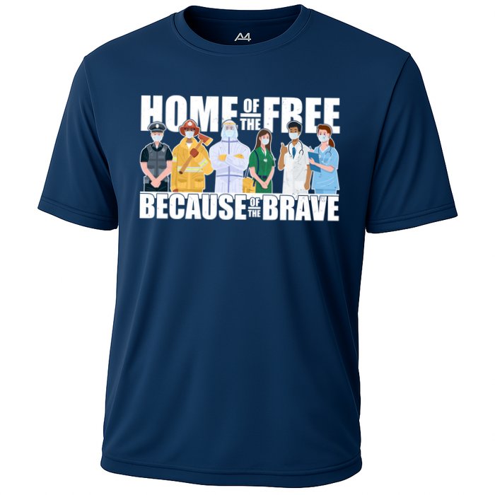 Support Frontline Workers Home Of The Free Performance Shirt