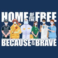 Support Frontline Workers Home Of The Free Performance Shirt