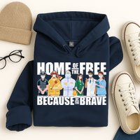 Support Frontline Workers Home Of The Free Hoodie