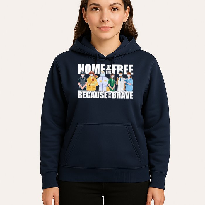 Support Frontline Workers Home Of The Free Hoodie