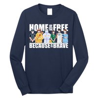 Support Frontline Workers Home Of The Free Long Sleeve Shirt