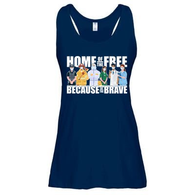 Support Frontline Workers Home Of The Free Ladies Essential Flowy Tank