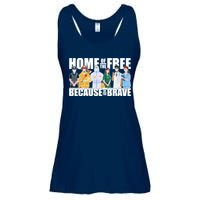 Support Frontline Workers Home Of The Free Ladies Essential Flowy Tank