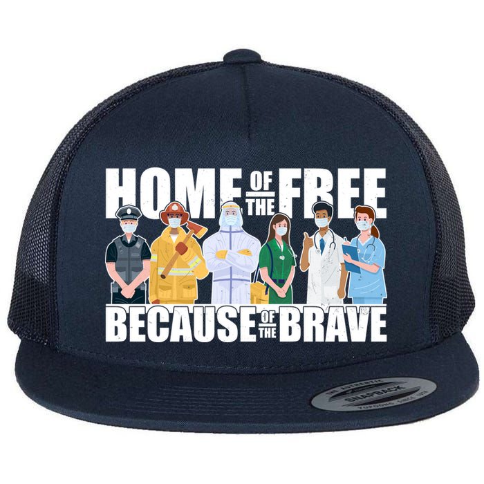 Support Frontline Workers Home Of The Free Flatbill Hat