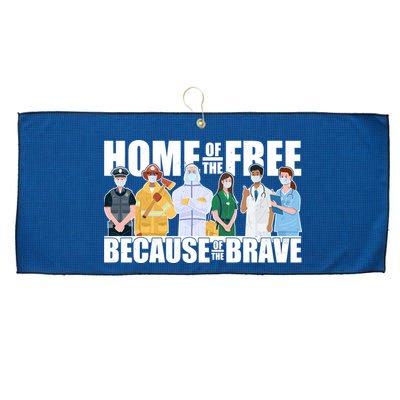 Support Frontline Workers Home Of The Free Large Microfiber Waffle Golf Towel