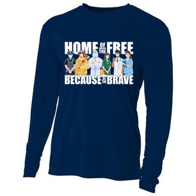 Support Frontline Workers Home Of The Free Cooling Performance Long Sleeve Crew