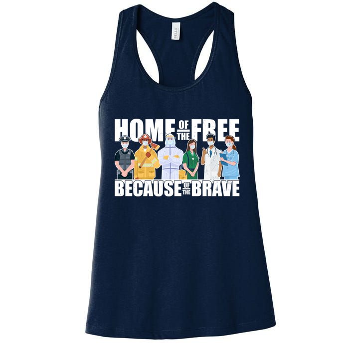 Support Frontline Workers Home Of The Free Womens Tank Top