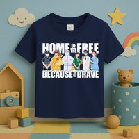 Support Frontline Workers Home Of The Free Toddler T-Shirt
