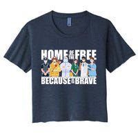 Support Frontline Workers Home Of The Free Crop Top