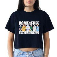 Support Frontline Workers Home Of The Free Crop Top