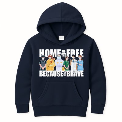 Support Frontline Workers Home Of The Free Kids Hoodie