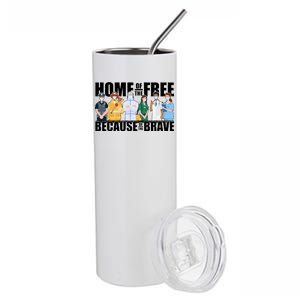 Support Frontline Workers Home Of The Free Stainless Steel Tumbler