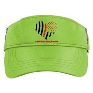 Support Heart Health Awareness - American US Flag Adult Drive Performance Visor