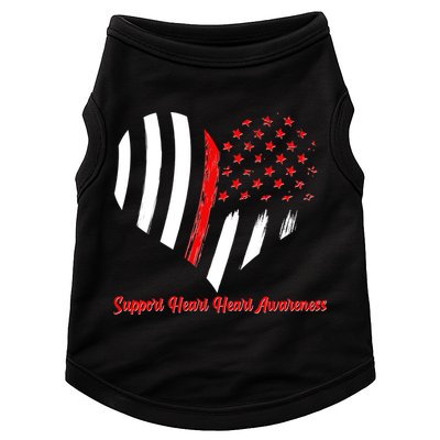 Support Heart Health Awareness - American US Flag Doggie Tank