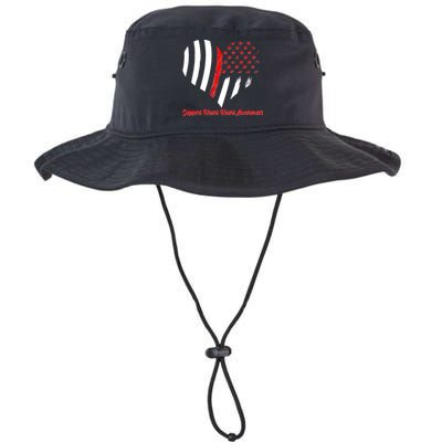 Support Heart Health Awareness - American US Flag Bucket Hat