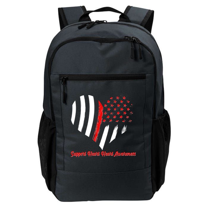 Support Heart Health Awareness - American US Flag Backpack