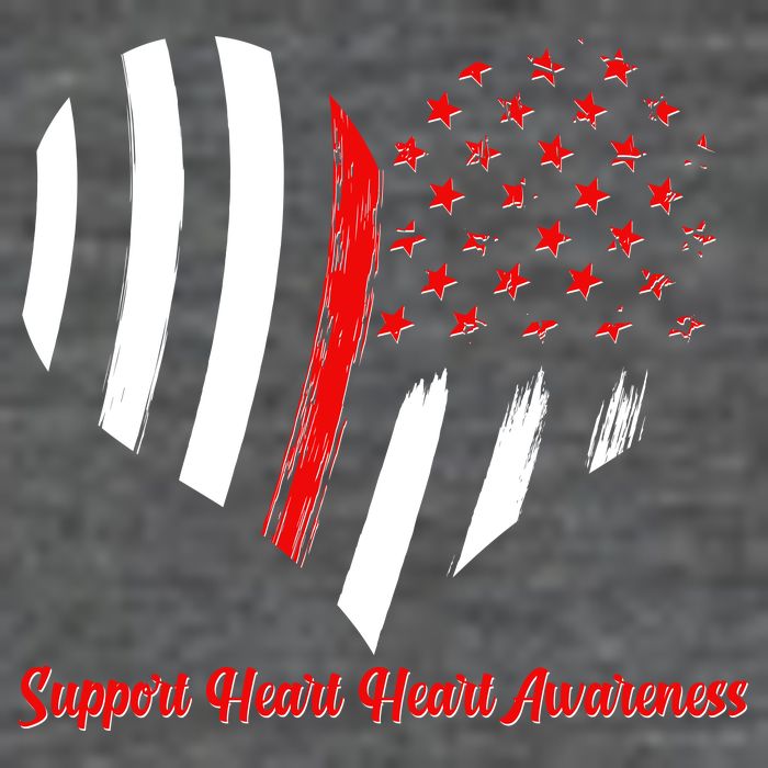 Support Heart Health Awareness - American US Flag Backpack