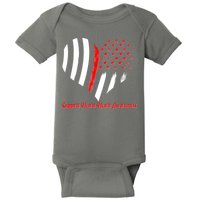 Support Heart Health Awareness - American US Flag Baby Bodysuit