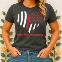 Support Heart Health Awareness - American US Flag Womens T-Shirt