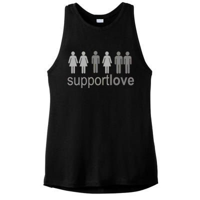 Support Love Equal Rights Ladies PosiCharge Tri-Blend Wicking Tank