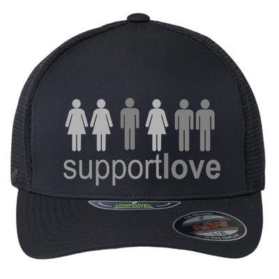 Support Love Equal Rights Flexfit Unipanel Trucker Cap