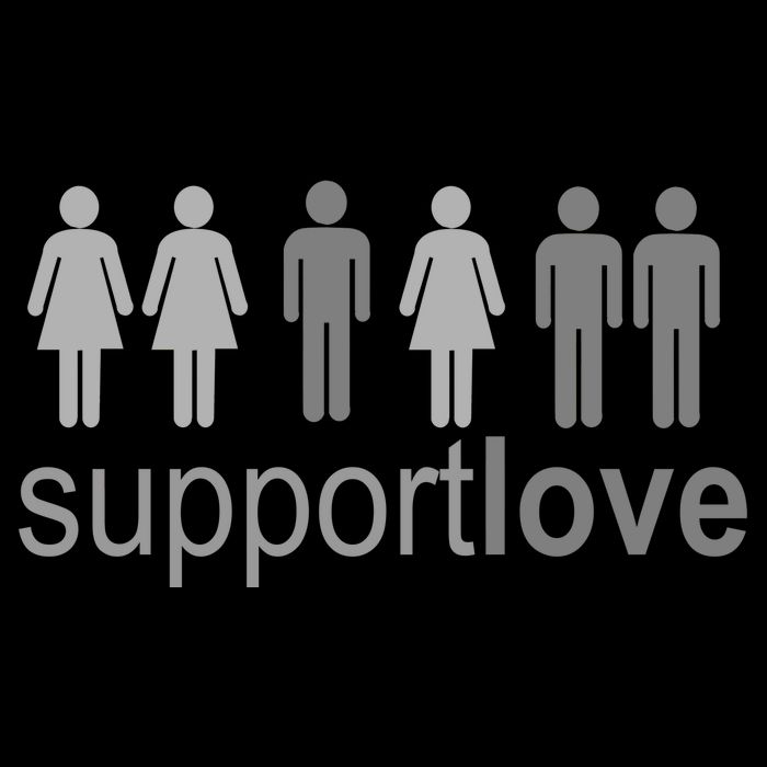 Support Love Equal Rights Women's V-Neck T-Shirt