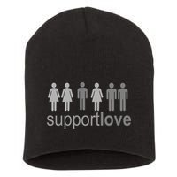 Support Love Equal Rights Short Acrylic Beanie