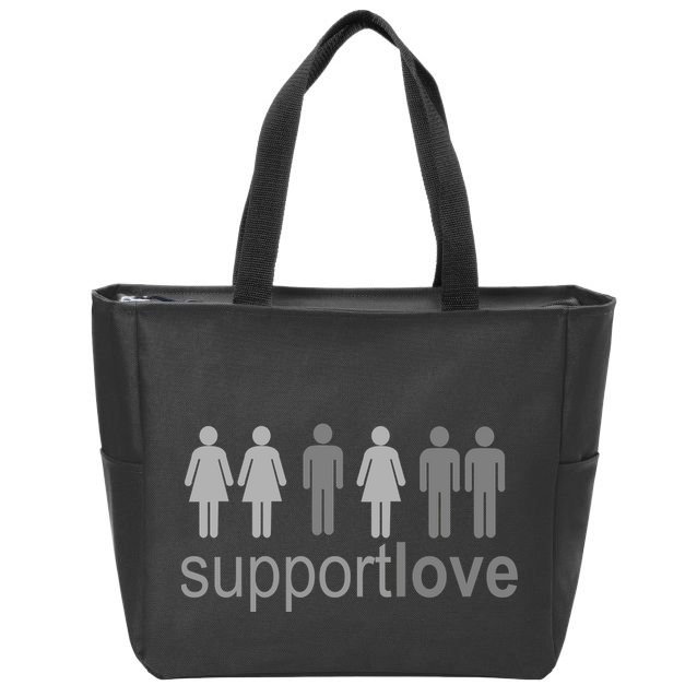 Support Love Equal Rights Zip Tote Bag