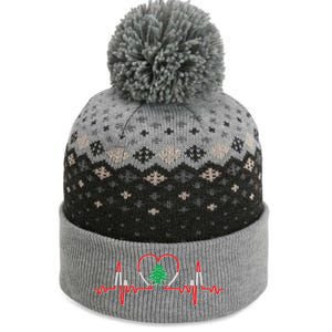 Support Love Lebanon Heartbeat The Baniff Cuffed Pom Beanie