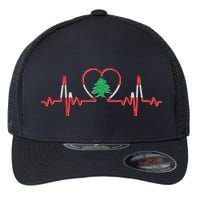 Support Love Lebanon Heartbeat Flexfit Unipanel Trucker Cap